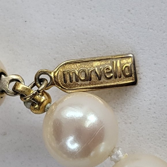 Marvela Brand Extra Long 54" Faux Pearl Necklace - Picture 3 of 5